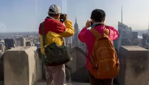 view of the empire state from 30 rock.