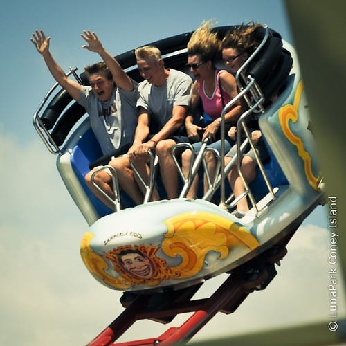 The rides at coney island