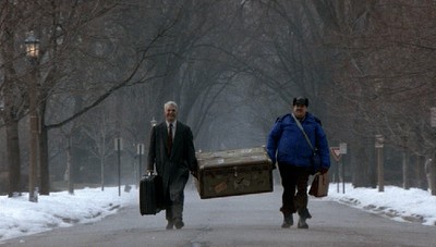 John cand and steve martin walking home for the holidays.
