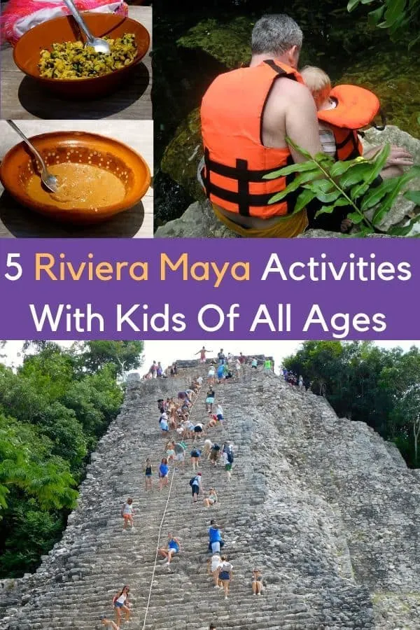 the riviera maya has plent of things to do beyong all-inclusive resorts. book a tour or travel on your own to see maya ruins, natural pools, eco parks and more with your kids. #vacation #mexico #mayanrivera #cancun #yucatan #thingstodo #kids #teens