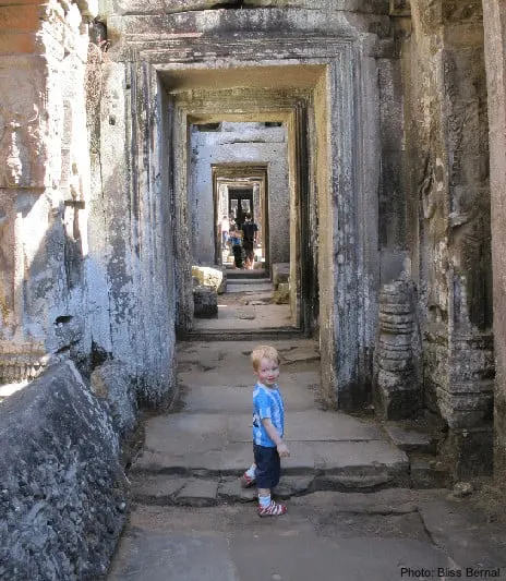 kids can explore preah kahn  temple relatively freely and safely