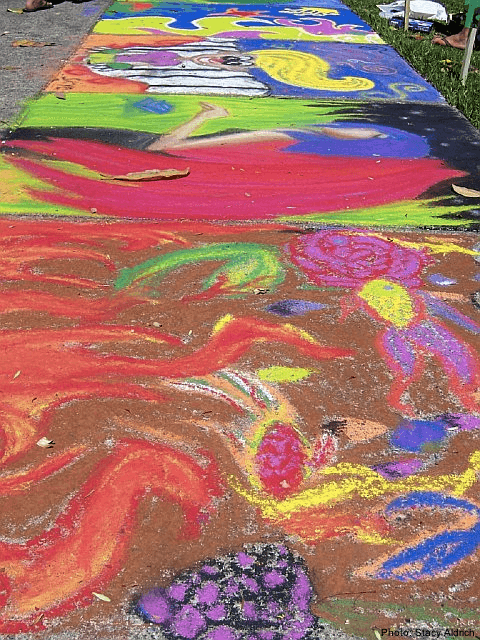 Chalk drawing from scad's sidewalk art festival.