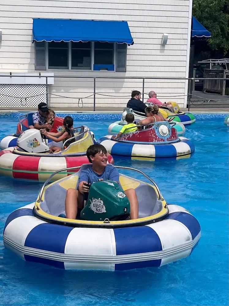 Cape Cod: 11 Easy, No-Stress Things To Do With Tots. Kids &Amp; Teens Kids, teens and adults like the water-shooting bumper boats at grand slam on cape cod.