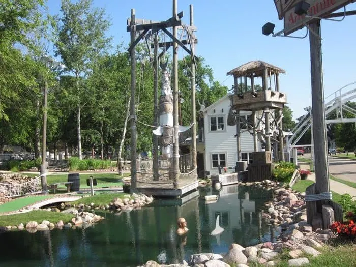 pirates cove mini-golf is over the top in its theming