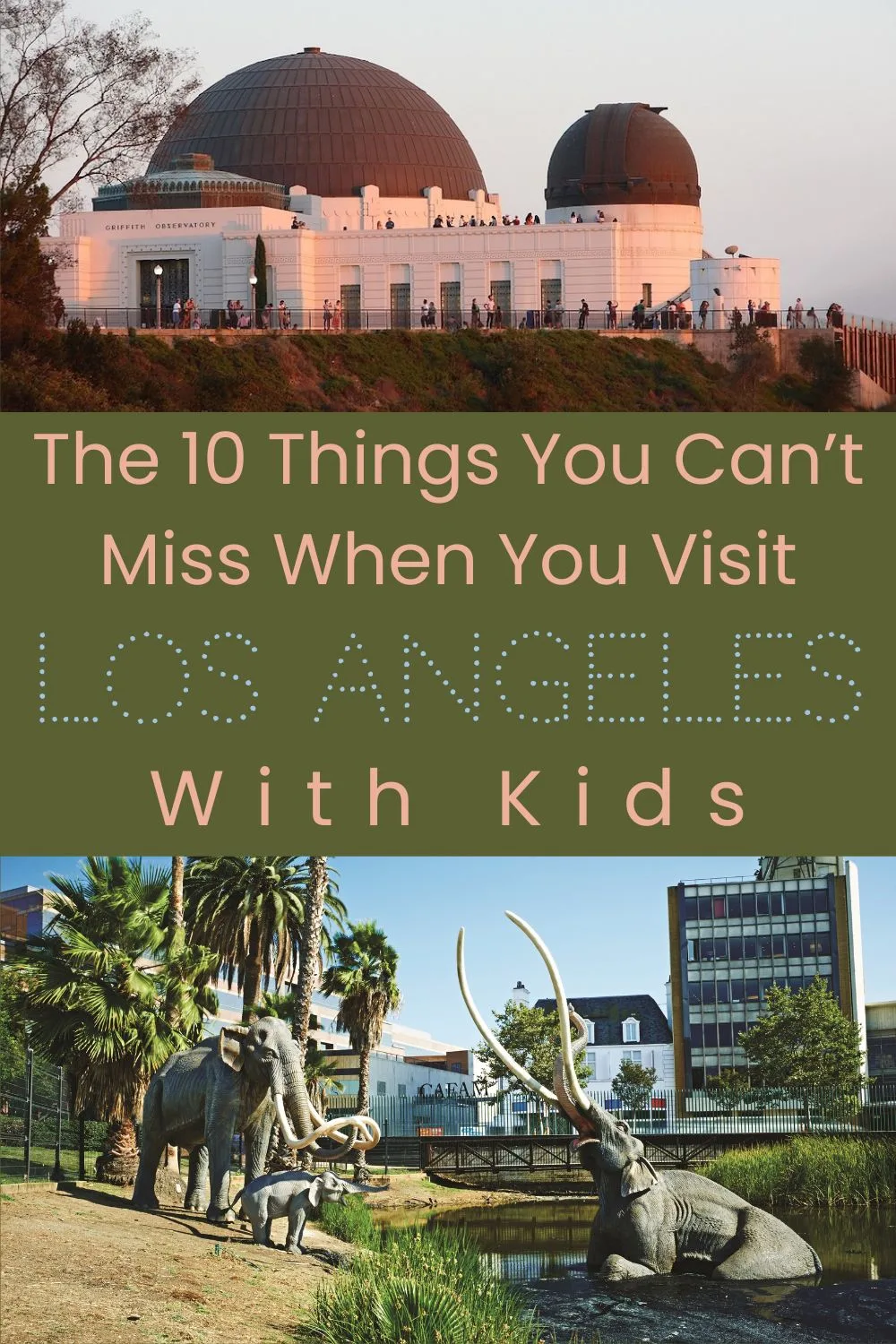 The Best 10 Things To Do With Kids In Los Angeles Here are 10 things to do with kids in los angeles that will please your whole family. Do the unique-to-l. A. Things on a weekend or the whole on a longer visit. Pictured: the la brea tar pits and the griffith observatory at dusk.
