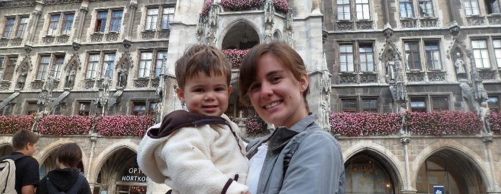 Enjoying mom and son time in munich.