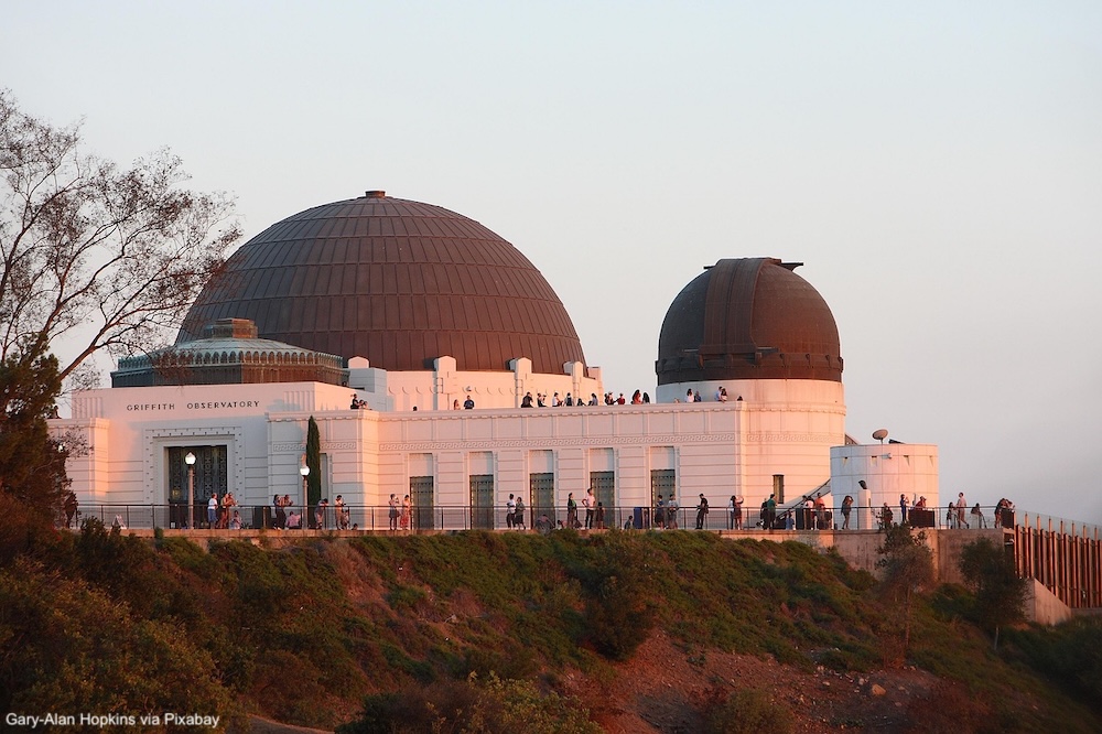 The griffith observatory, famililiar from movies and television is still a popular place for families to go and stargaze.