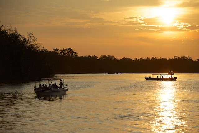 santubong riverat dusk