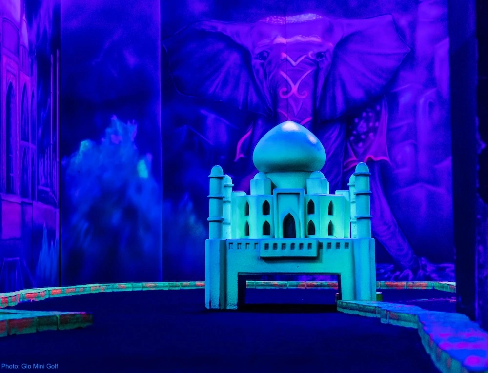 The Best 10 Things To Do With Kids In Los Angeles The taj mahal is one of the glow-in-dark wonders of glo mini golf in los angeles.