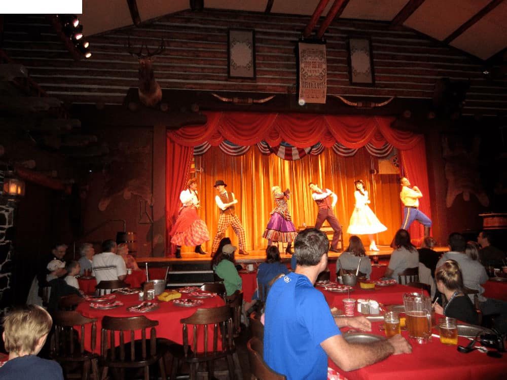 The hoop de doo review stage show is low-tech fun at disney world