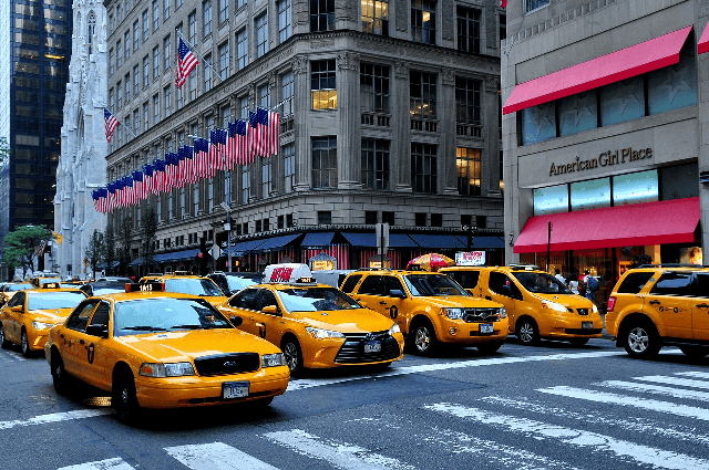 Taxi cabs in nyc