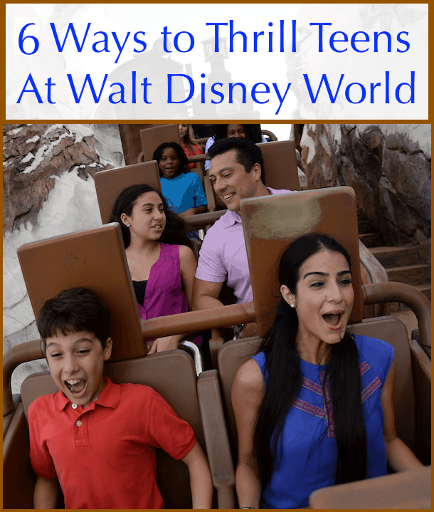 Walt disney world has still has plenty of fun for for teens and tweens including thrill rides, great hotel pools and opportunities for dining adventures. Spend less time at the magic kingdom and more time at epcot, animal kingdom and hollywood studios.
