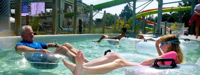 The lazy river at hershey's boardwalk