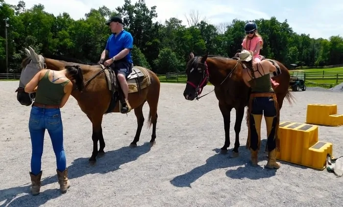 getting ready to ride at ironstone stables
