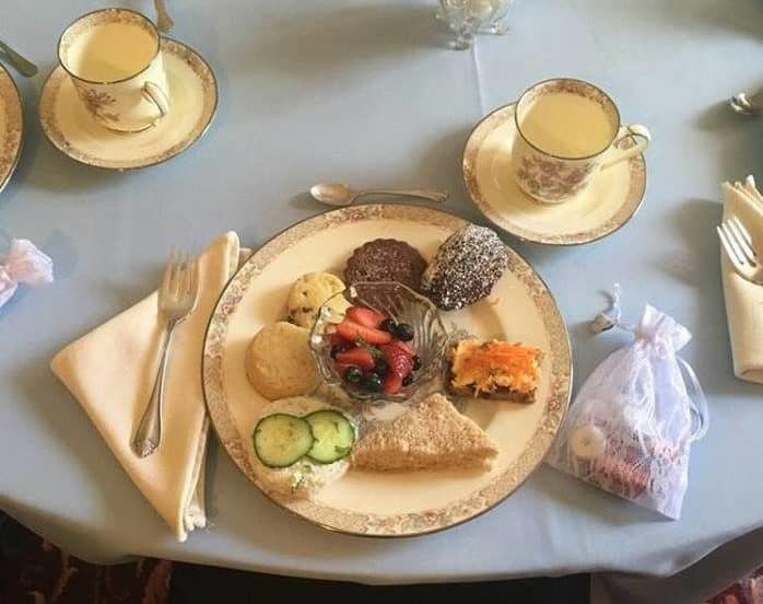 a setting for tea at molly brown's house in denver