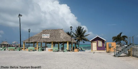 ambergris caye has nice beaches, nost of which are public, with clear waters.