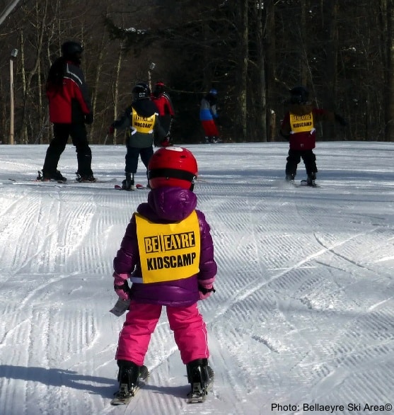Ski class at belleayre ski resort in the hudson valley.