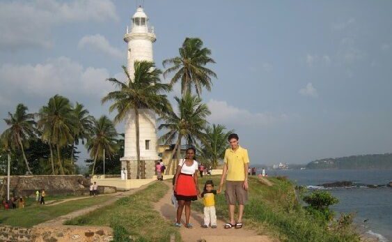 The galle fort in sri lanka is fine with kids.