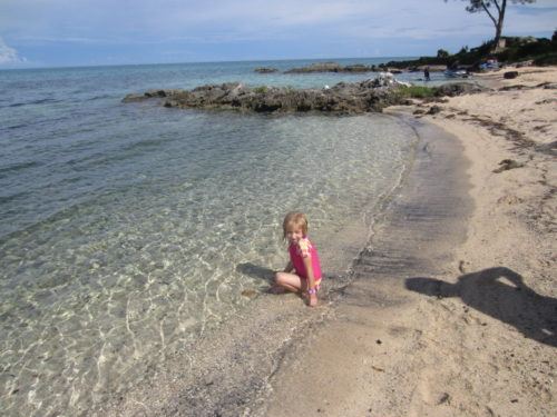 Black bay has clear shallow water for wading