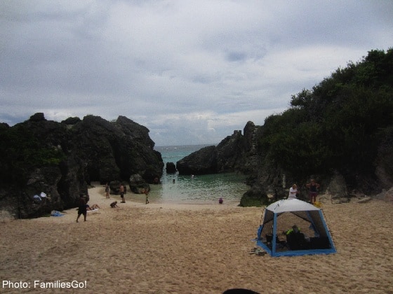 The hidden cove at warwick long bay beach