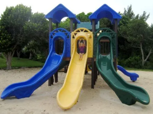 3 slides at the warwick long bay playground