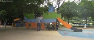 the playground in st. lambert square, paris' 15e.