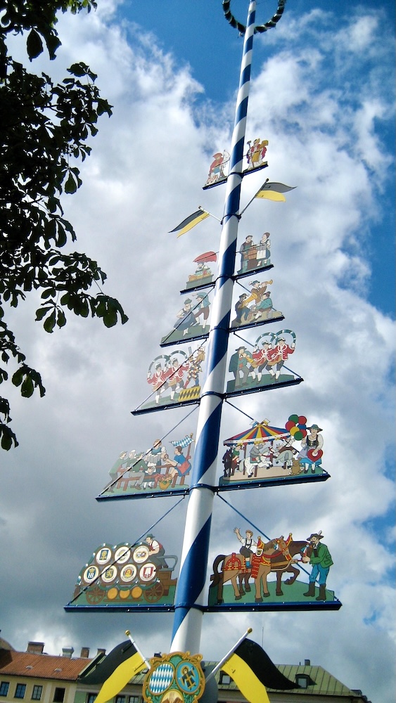 The maypole in munich's viktualienmarkt is a handy meeting spot.