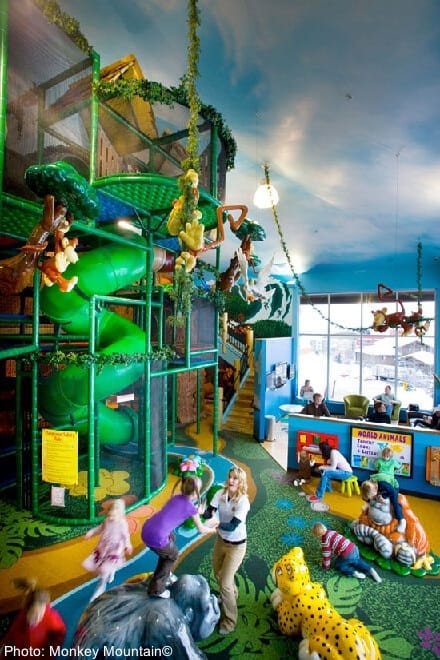 Monkey mountain indoor play space is handy if you are skiing in park city with very littel kids.