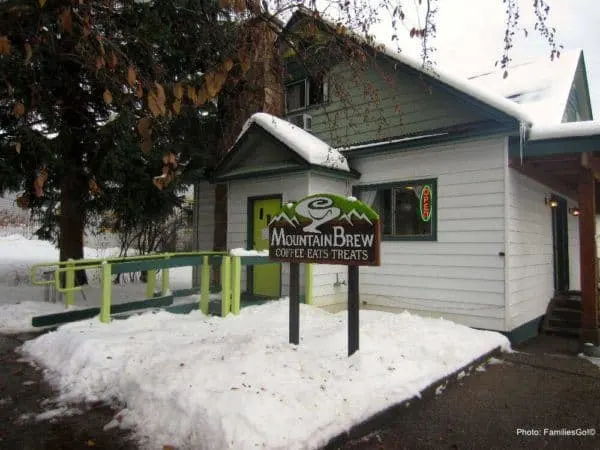 Steamboat Springs: Skiing + More With Kids mountain brew coffee house on a steamboat side street.