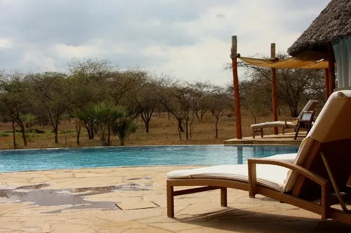 safari camps often have pools where you can cool off midday