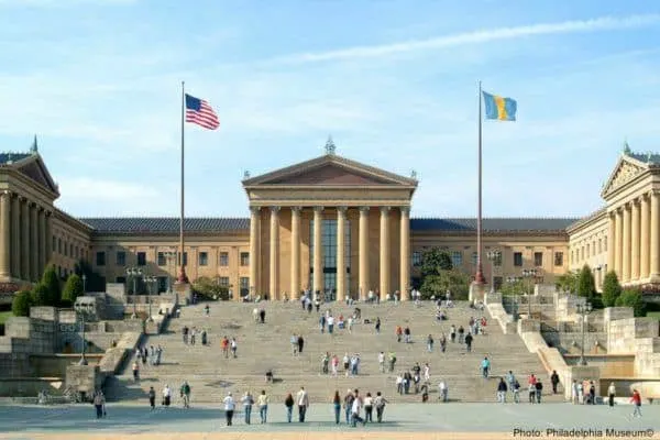the "rocky" stairs at the philadelphia museum of art
