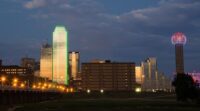 dallas skyline with the reunion tower