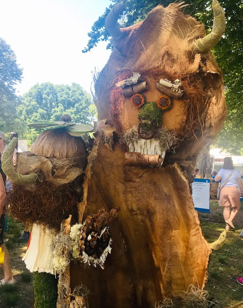 14 Fun, Teen-Approved Things To Do In Philadelphia A creature made from bark, moss, and other tree bits at the philadelphia flower show.