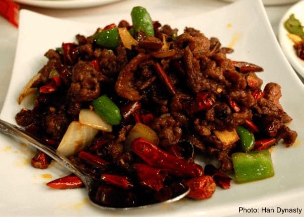 Szechuan beef from han dynasty in philadelphia
