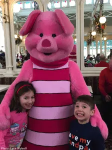 Keeping 3 Generations Happy At Disney World meeting piglet at disney world