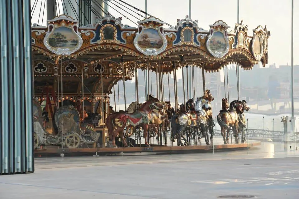 janes carousel in dumbo, brooklyn, ny