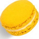 a lemon macaron from laduree in paris