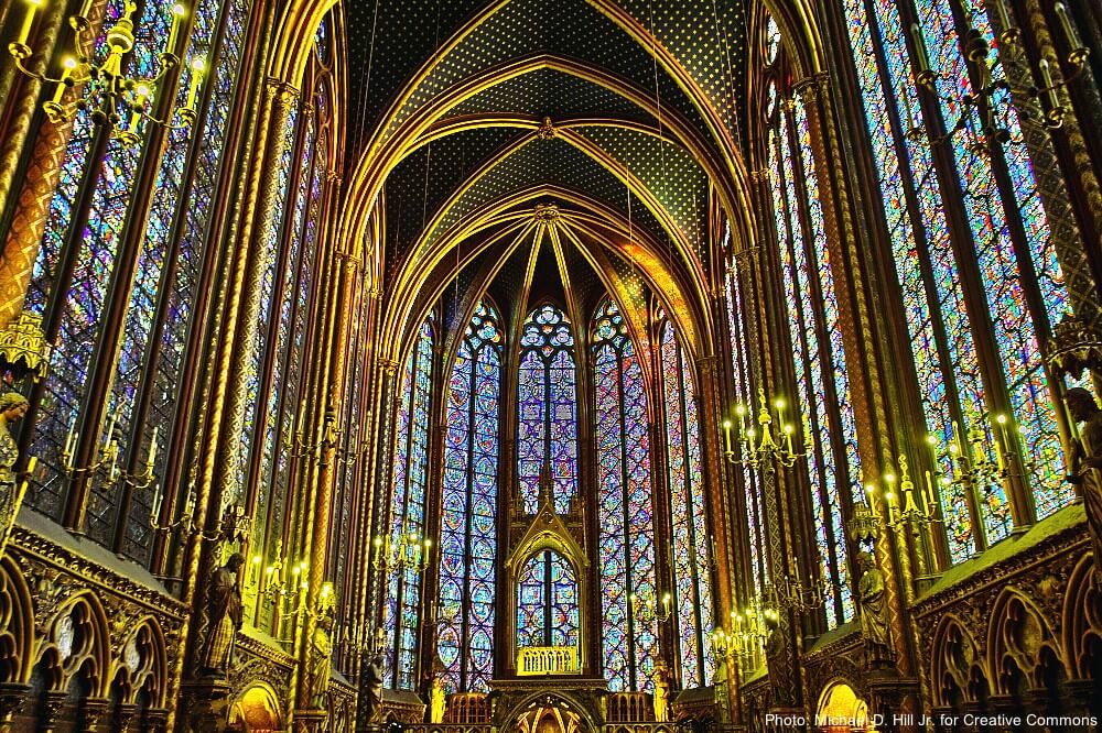 the windows of st. chappelle in paris