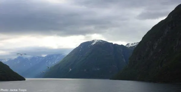 the geiranger fjord is a highlight of nordic cruises.