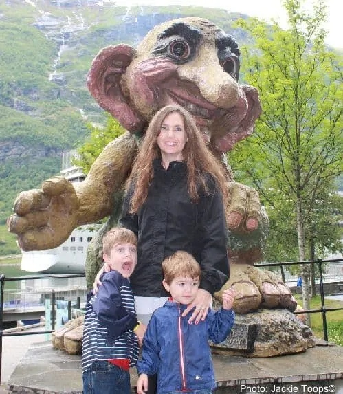 Yes, You Can Enjoy A Norwegian Fjords Cruise With Small Kids A family meets a troll in a norwegian town