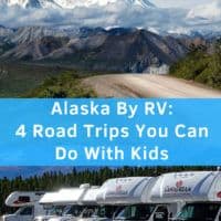 4 road-trip itineraries to do in alaska by rv with kids. All start on anchorage. They include denali national park. #alaska #rv #roadtrip #kids #denali