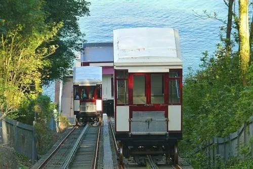 the babbacomb funicular train in devon