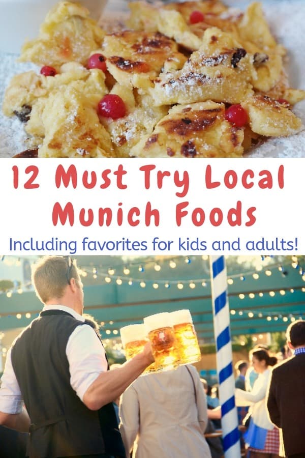 Munich folks are very proud of their local sweets, sausages and beers. Here are the best things to look for in beer hall and beer gardens, bakeries and the viktualienmarkt. We inlude kid favorites, too. #munich #germany #food #local #vacation #kids