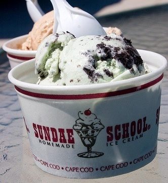 Ice cream from sundae's on cape cod