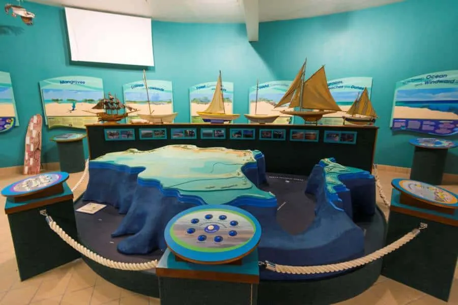 the exhibits at the national environemental center in providenciales, tci