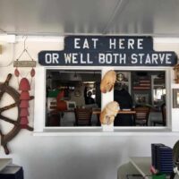 the wee packet serves breakfast and seafood with a dose of Irish humor