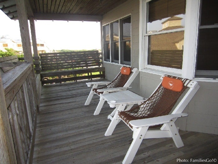 Our private porch at the sanderling hotel