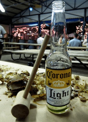 Crab boil remains in baltimore
