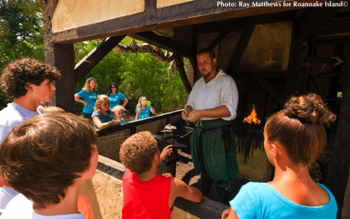 Interpeters at roanoke island on the outer banks