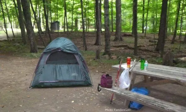 our simple staycation camp site